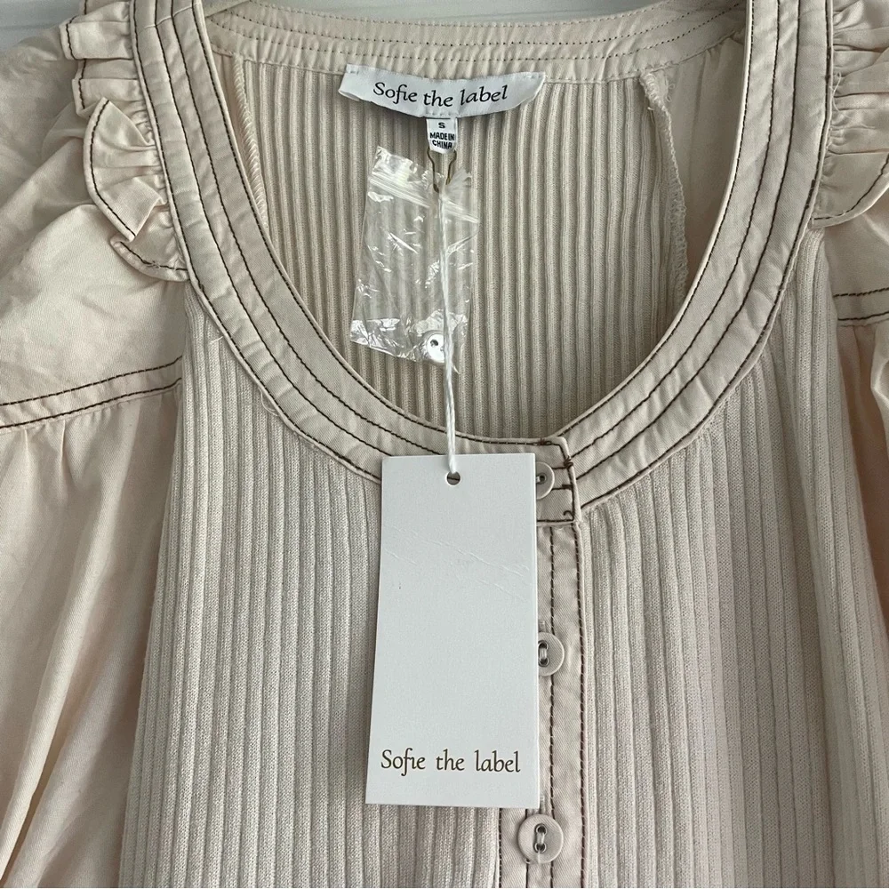 Pinkblush Cream Ruffled Tiered Midi Dress - Picture 7 of 7